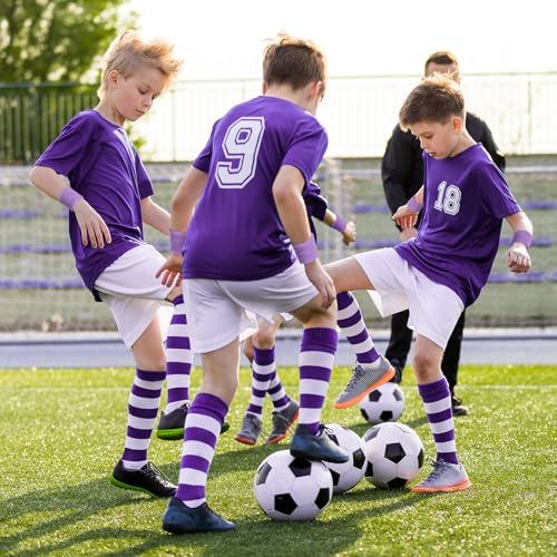 Image of Bememo 12 Pack Wristbands Sweatband for Women Men, Neon Colored Sport Wrist Bands, Tennis Football Basketball Sweatbands, Moisture Wicking Arm Bands for Working Out