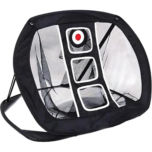 「NexPon」ゴルフ練習ネット アプローチネット スイング練習ネット ゴルフターゲット スクエア練習ネット、練習用品、ロブショット ピッチショット チップショット組立簡単 収納袋付き 持ち運び軽便 アプローチの精度アップ (A)