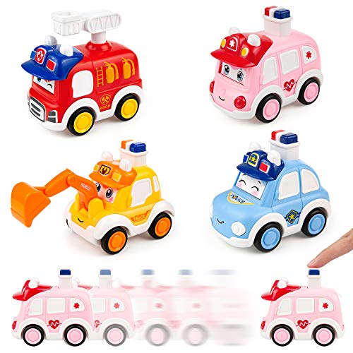 ZWOOS Coches de Juguete para Ni&ntilde;os Peque&ntilde;os 4PCS Figuras Coches Veh&iacute;culos De Juguete...