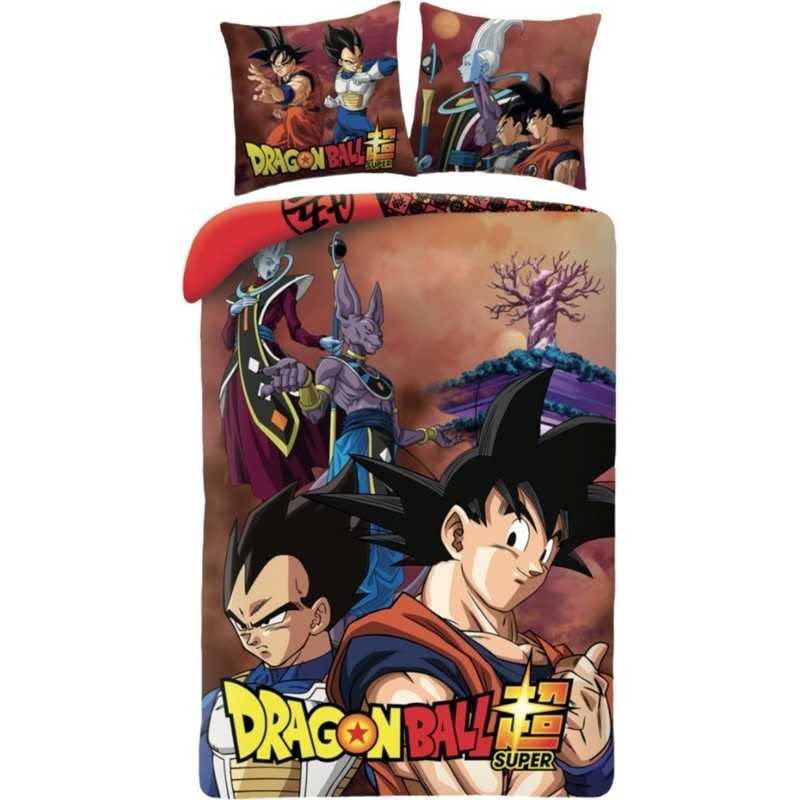 Parure de lit réversible Dragon Ball Z - San Goku et tous les personnages - 140 cm x 200 cm