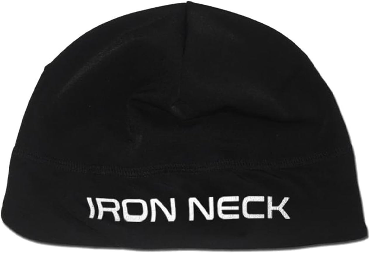 Iron Neck Skull Caps for Men and Women Soft, Comfortable Beanie, Helmet Liner and Head Cap, Lightweight, Moisture Wicking Material Black