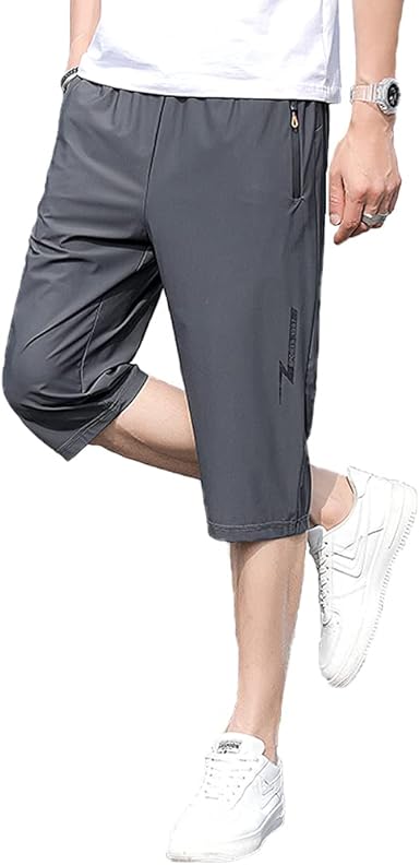 グレー ストレッチ ショートパンツ ジッパー付き 51r5FdigWsL._AC_SX385_.jpg