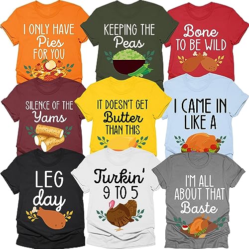 Thanksgiving Family Shirt Matching Thanksgiving Puns, Friendsgiving Sayings Group Shirt, Talk Turkey to Me, Nobody Puts Gravy in The Corner Multicolor2