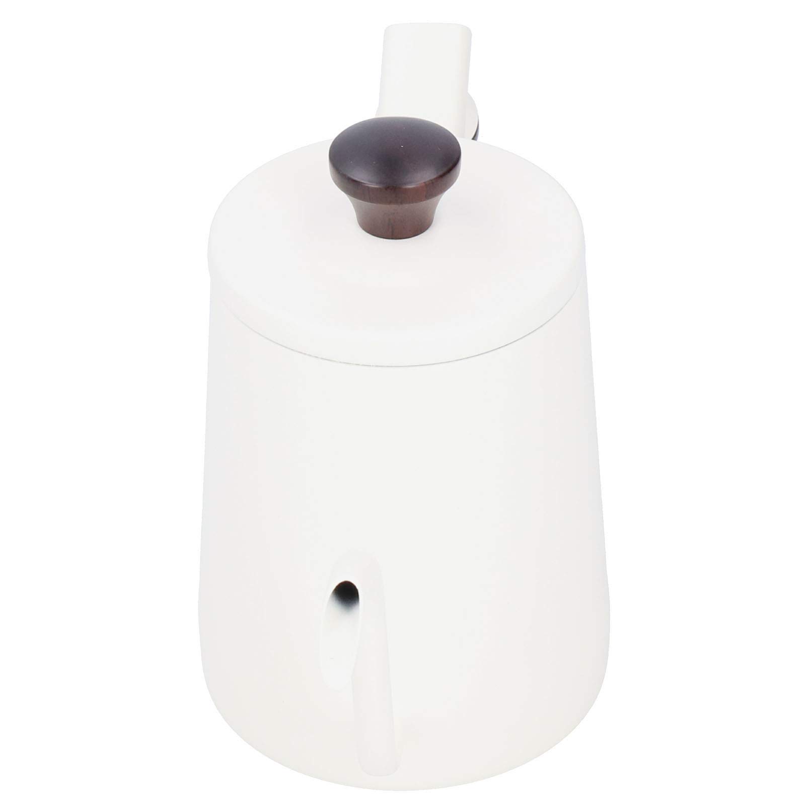 Caleta de cuello de cementerio de acero inoxidable | 304 Grado alimentario con mango de madera | Hervidor de café portátil para verter/goteo de café | Control preciso de flujo (700ml)