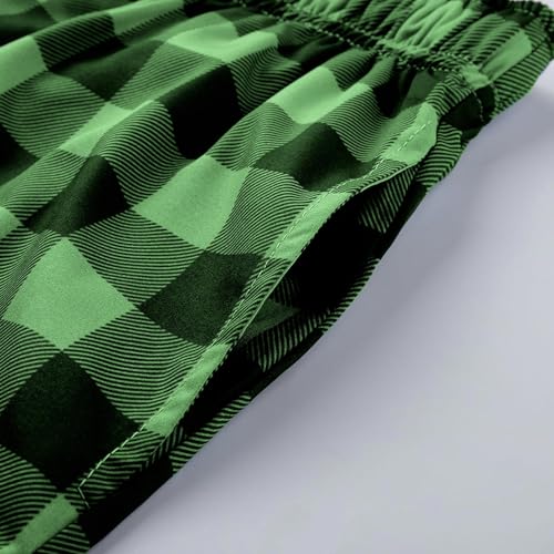 Men Plaid Printed Pajama Pants Loose Trousers Straight Leg Soft Elastic Waist Pajama Casual Pants for Mens Graphic2