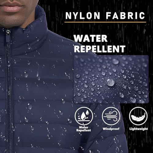 Image of Ben Martin Men's Nylon Jacket|Standard Length Puffer Winter Bomber Jacket|Stylish Jacket|Biker Casual Hoody Jacket
