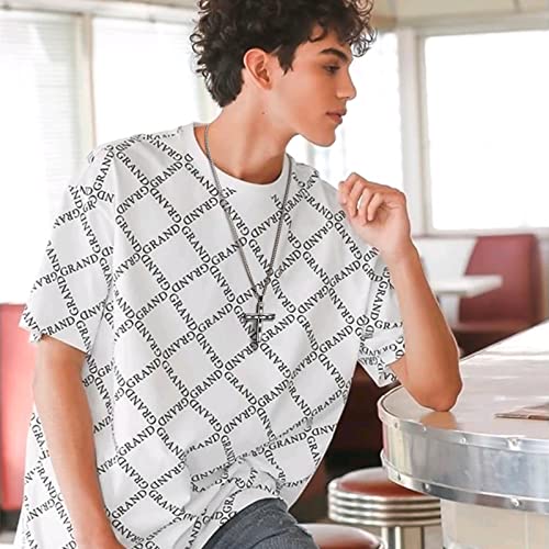 QianSiLi Collana Croce Uomo, Collana Uomo Acciaio