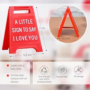 Mini Sign Valentine's Decoration Anniversary Present - Romantic I Love You Sign - Fun Boyfriend - Cute Birthday, Christmas, Wedding Gift for Girlfriend, Wife, Fiancee Mini Sign Valentines Decoration Anniversary Present Romantic I Love You Sign Fun Boyfriend Cute Birthday Christmas Wedding Gift for Girlfriend Wife Fiancee