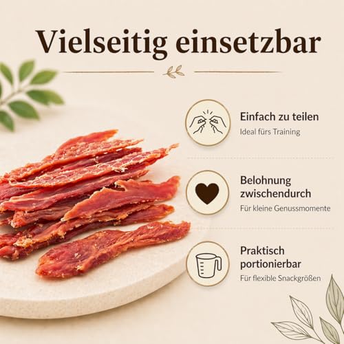 123... Hund dabei! - 900g feinstes Entenfilet - Kauspaß für Hund und Katze - schonend luftgetrocknet - Vorteilspreis - Naturprodukt - Hundeleckerli - Entenfleisch (900g, Ente)