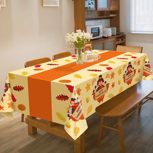 OHOME Thanksgiving Decorations - Thanksgiving Tablecloth | Thanksgiving Table Decor Indoor Outdoor Outside - Friendsgiving Party Favor Centerpiece Banner Essentials,52"x87",2 Pack - image 8