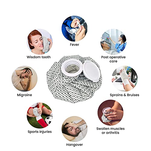 Image of Niyamax 6 Inch Ice Bag Hot Water Bag For Therapy, First Aid, Sports Injury Knee Head Leg Body Pain Relief Ice Bag (Multicolor, Pack Of 1)