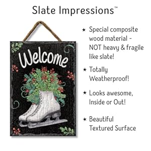 Mywordwelcomewskatehollyslateimpressionsfrontdoorwallhangingwelcomesignwinterholidayrusticfarmhousehomedecorforyourlivingroomdiningroomkitchenbedroomfrontdoor Urban Country Home Decor My word welcome w skate holly slate impressions front door wall hanging welcome sign winter holiday rustic farmhouse home decor for your living room dining room kitchen bedroom front door urban country home decor
