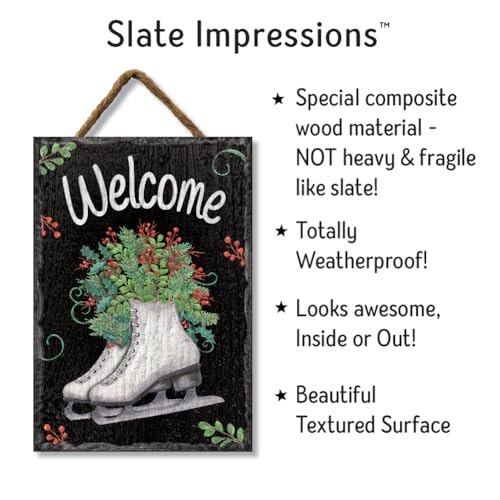 Mywordwelcomewskatehollyslateimpressionsfrontdoorwallhangingwelcomesignwinterholidayrusticfarmhousehomedecorforyourlivingroomdiningroomkitchenbedroomfrontdoor Urban Country Home Decor My word welcome w skate holly slate impressions front door wall hanging welcome sign winter holiday rustic farmhouse home decor for your living room dining room kitchen bedroom front door urban country home decor