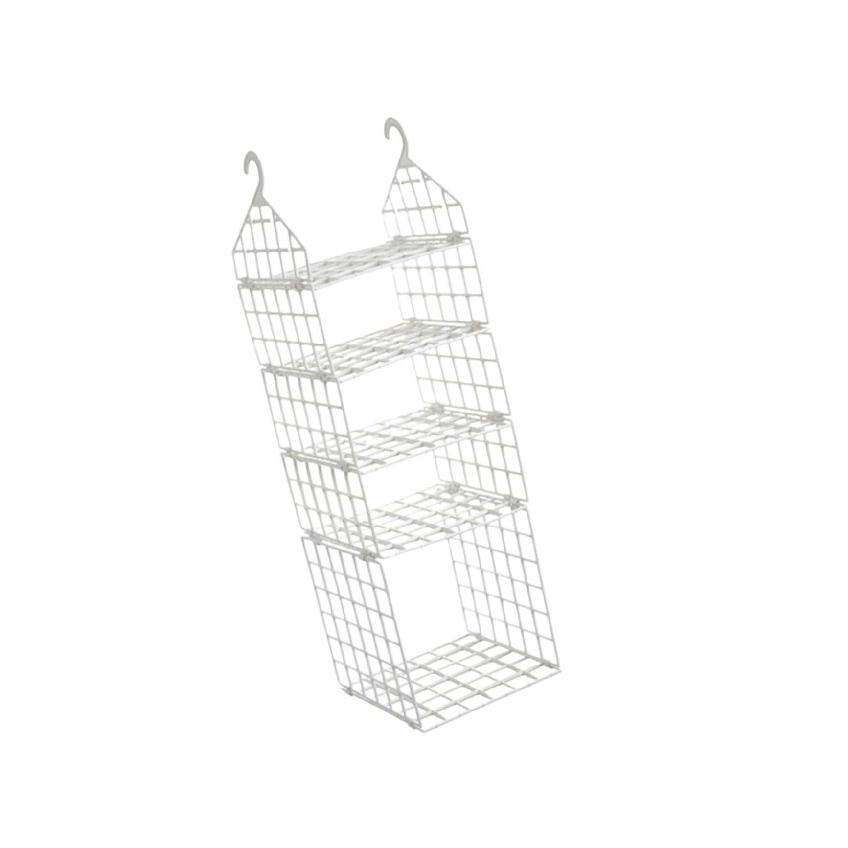 Mikikit Organizador de Armario Multi Capas, Blanco, Colgante Plegable de PP