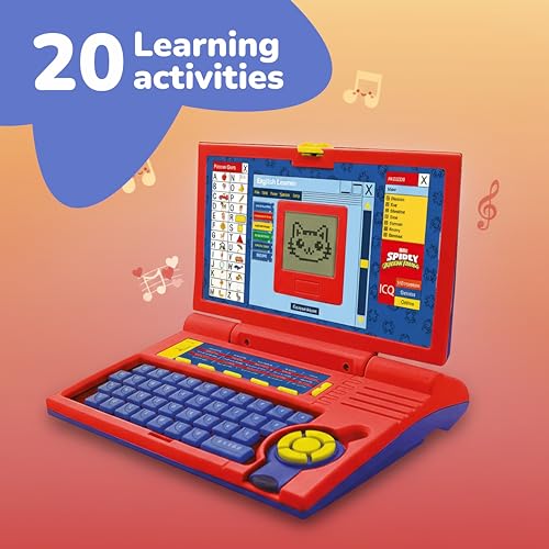 Image of Lifelong Spiderman Laptop for Kids 2-5 Yrs | 20-in-1 Learning Modes with Music | Educational Laptop with Alphabet, Words, Games, Numbers | AA Battery Operated Computer Toy with Mouse | Gift for Kids