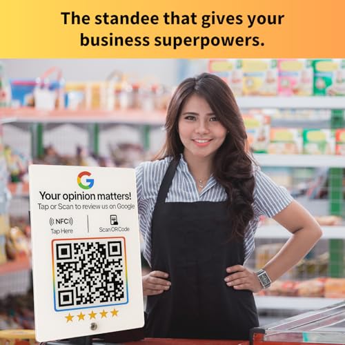 tinydabba White Acrylic NFC Review Standee with QR Code by tinydabba - 8