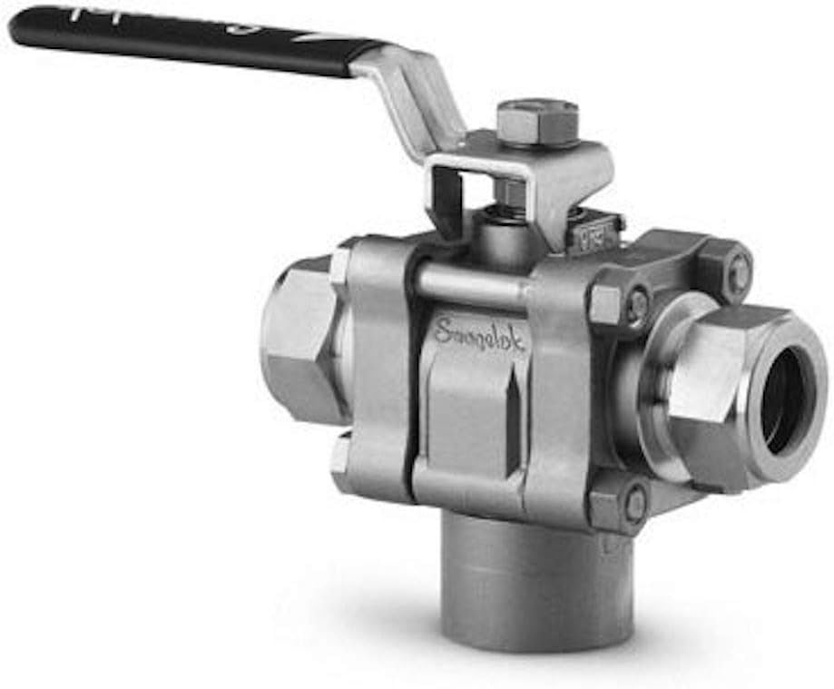 SS62XTS4F4 Swagelok 60 Series Ball Valve, (3 way), 1/4