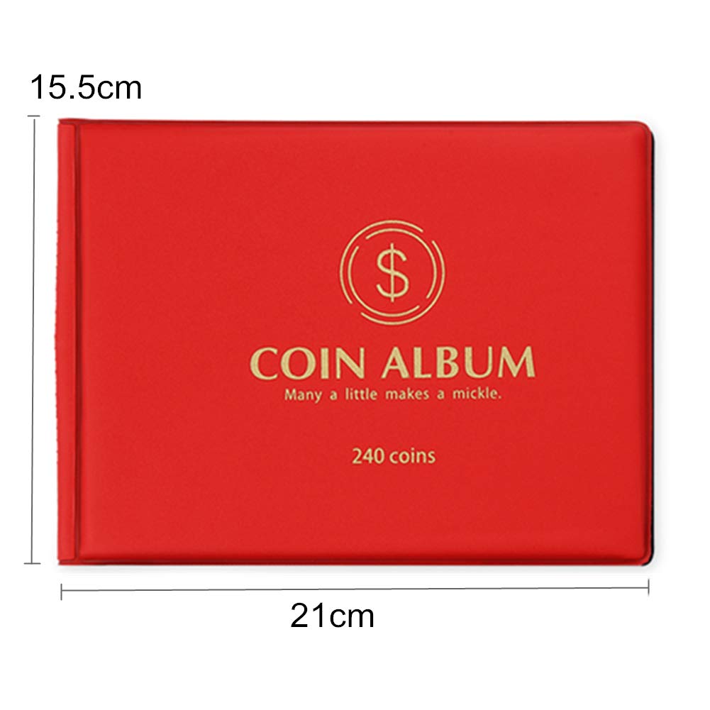 Album Per Monete Da 240 Tasche, Perfetto Per Organizzare E - Foto 7