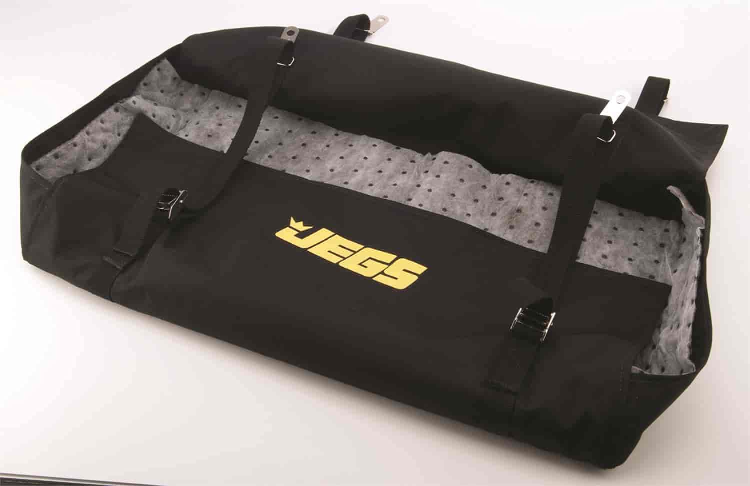 JEGS Universal Engine Diaper - NHRA Sportsman Accepted For Competition - Not SFI Rated - Made In USA - Fits 6 To 10 Quart Wet Sump Systems