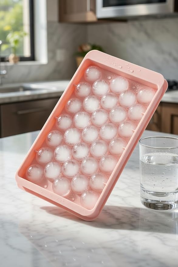 33 Bölmeli Buz Kalıbı Kapaklı Damla Model Büyük Boy 3 Adet Buz Kalıbı Buzluk Sert Plastik