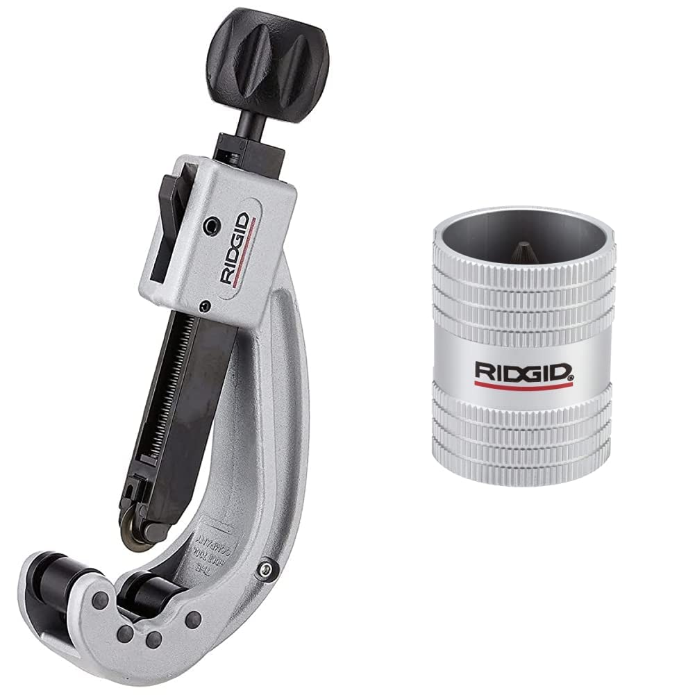 RIDGID 31642 Quick-Acting Tubing Cutter (1/4-inch to 2-5/8-inch) Bundle with RIDGID 29983 Inner/Outer Copper and Stainless Steel Tubing Reamer (1/4-inch to 1-1/4-inch)