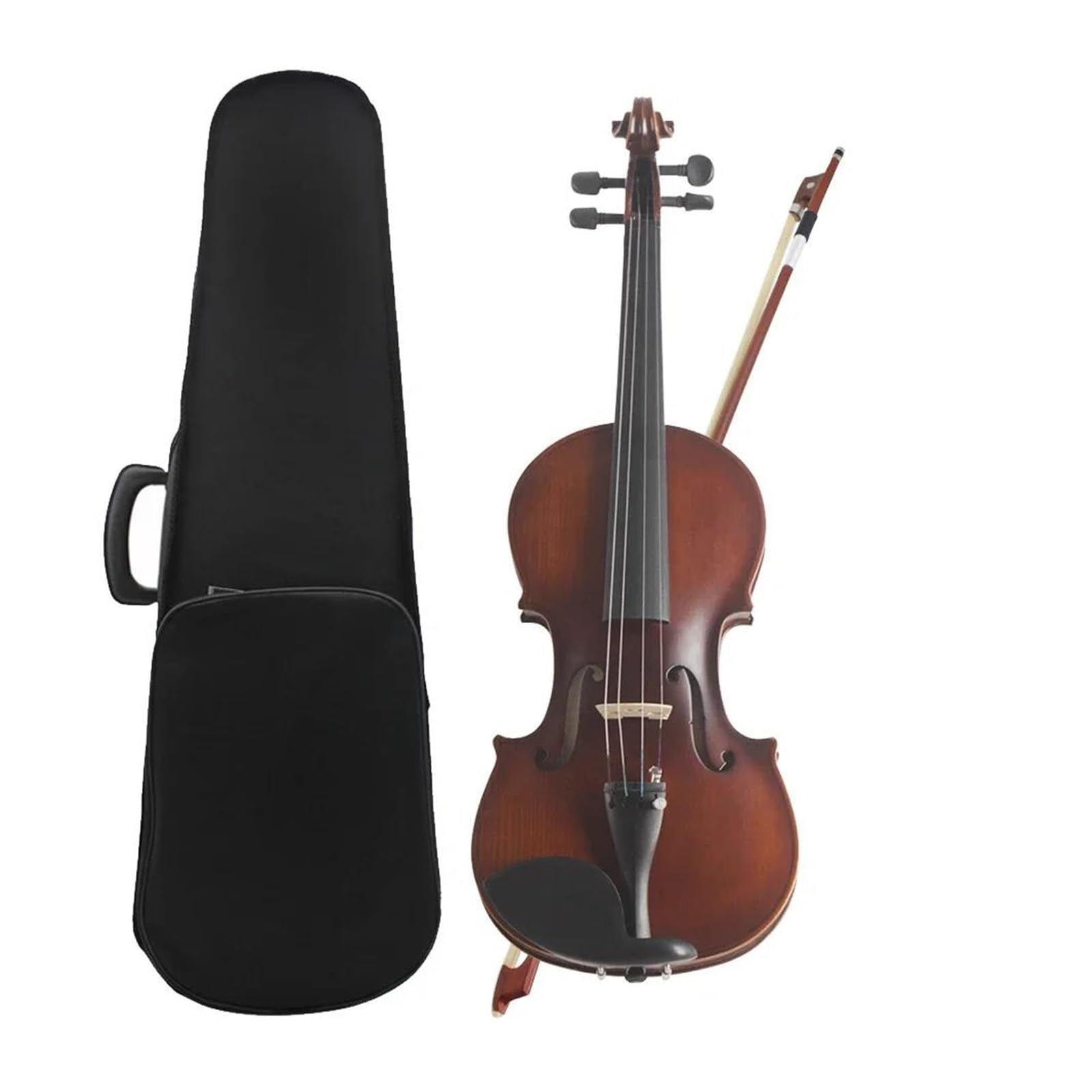 Violín 4/4 Panel De Madera Maciza Con Estuche Cuerdas De Arco Reposapiés Afinador Accesorios Instrumento De Violín