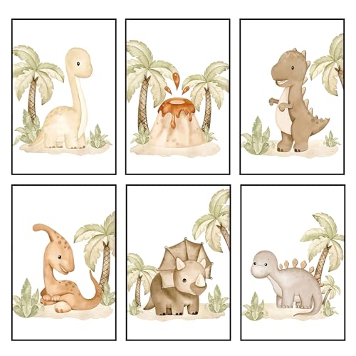 Image of IspacK Safar Dinosaur Nursery Poster Dino Wall Art Decor Dinosaur Toddle Room Decor for Boys for Room Bedroom (Dinosaurs 01 Unframed, 8x12)
