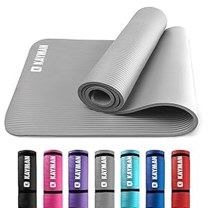 KAYMAN Yoga Mat – Multi-Purpose Extra Thick Foam Exercise Mats – Ideal Floor Mat for Pilates, Stretching, Resistance Workout & Therapy – Home & Gym Equipment Accessory for Men Women Kids –183 x 60cm
