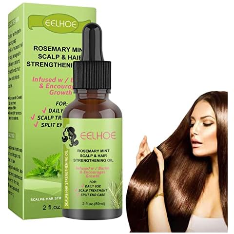 Rosemary Oil | 2 fl.oz Natural Rosemary Essential Oil | Scalp Massage Treatments to soothe dryness and frizz | for Women and Men, Improve Hair Loss, Nourishes Scalp Cover