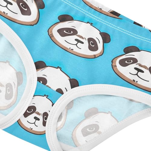 Cotton Toddler Underwear Floral Cute Panda Bear Blue Cute Panties Girl Durable Underpants Briefs 2t4