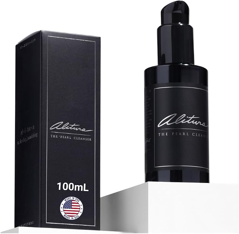Alitura Pearl Facial Cleanser, Limpador facial com pó de pérola e colágeno marinho, 100 mL
