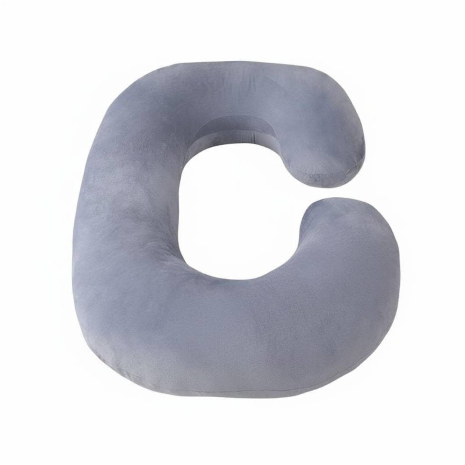 Schwangerschaftskissen Ergonomisches Seitenschläferkissen Stillkissen Körperstützkissen U-förmiges Kissen mit Abnehmbarem Bezug Und Extra Komfort für, Hellgrau, 80x150cm