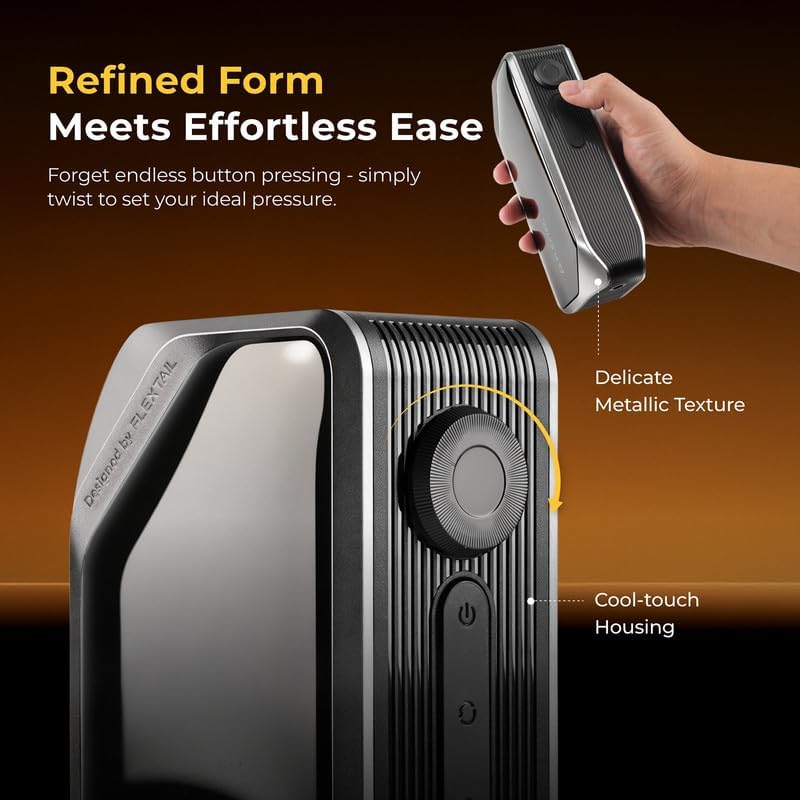 Miniatura 2 de FLEXTAIL - Compresor de aire portátil para inflador de neumáticos, compresor de aire pequeño de 150 PSI para neumáticos de automóvil, compresor de