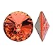 SWAROVSKI Crystal, 1122 Rivoli Fancy Stones 14mm, 2 Pieces, Padparadscha Foiled