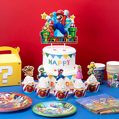 25 Pcs Birthday Cake Topper And Cupcake Toppers Set,Birthday Party Supplies For Kids Boys,Birthday Cake Decorations #TOP4