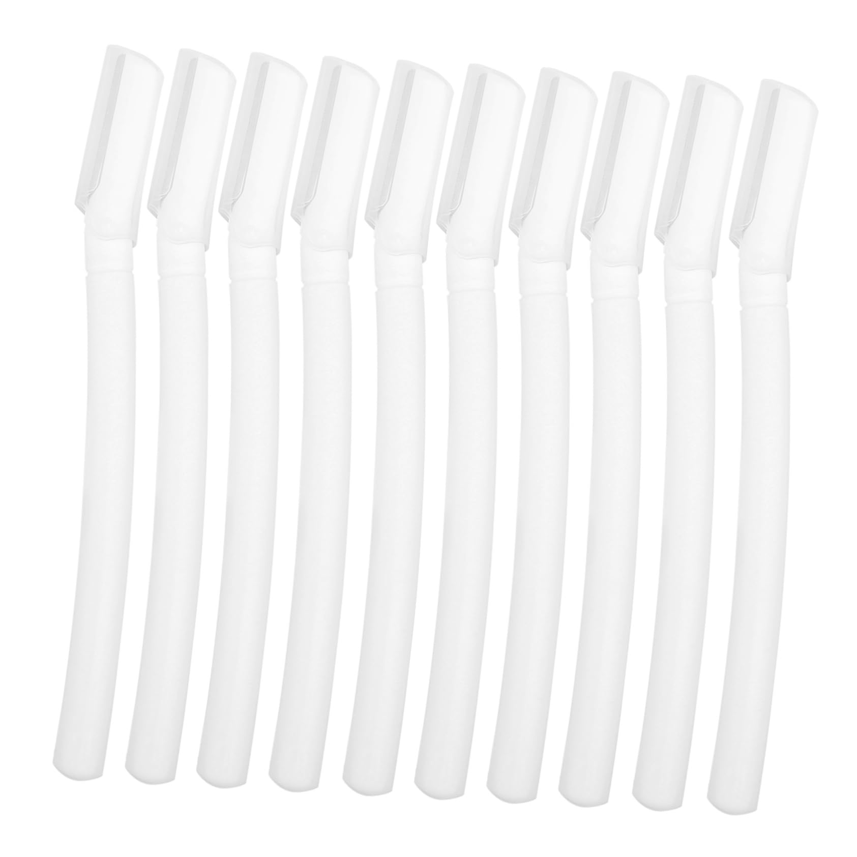 FOYTOKI 10Pcs Portable Eyebrow Razor Lightweight Facial Hair Shavers for Precise Eyebrow Grooming Control for Travel and Daily Use