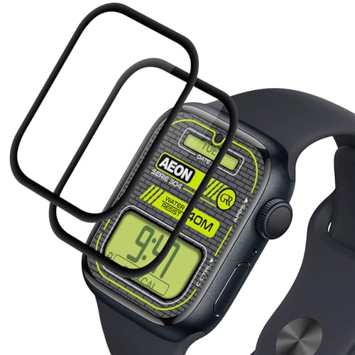 Beukei 2 Stück Schutzfolie für Apple watch Series 6/5/4/SE 44mm Panzer Schutzglas, Sicherheitsglas, 9H Härte, Anti-Kratz...