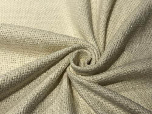 Tissu de soie Matka épais crème pour vestes haute couture de 111 cm