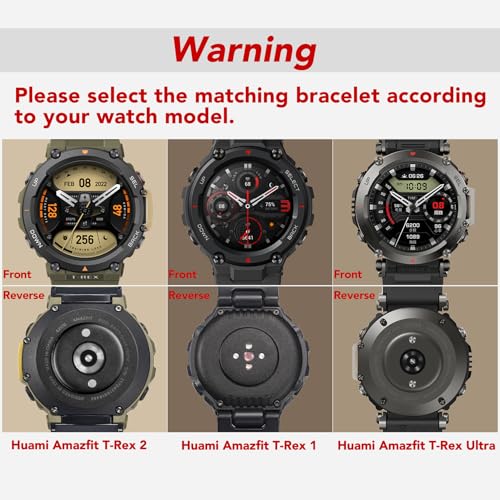 Image of torbollo Watch Straps Compatible with Amazfit T-Rex /T-Rex 2 /T-Rex Pro /T-Rex Ultra, Rugged Nylon Replacement Sports Watch Band with Woven Loop Design for Men