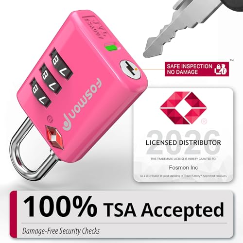 Fosmon TSA Approved Luggage Locks, 3-Digit Combination Padlock, 4 Pack | Features Open Alert Indicator and Alloy Body. Anti-Theft for Travel, Backpack Zipper, Gym Locker, Gun Case, Tent. - Image 4