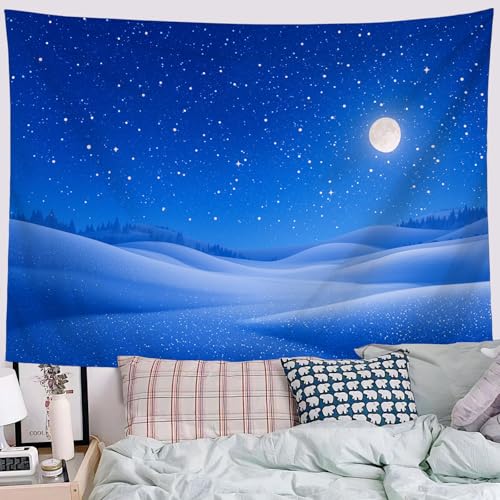 Tapisserie scène d'hiver enneigée pour créer un salon cocooning