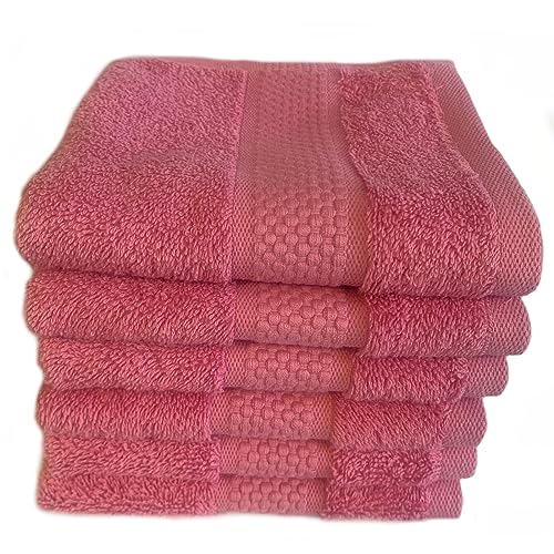 Sue Rossi Face Cloths Pack of 2 or 6, Turkish Combed Cotton, 30cm x 30cm Wash Cloth Fingertip Flannel, Soft & Absorbent - Image 2