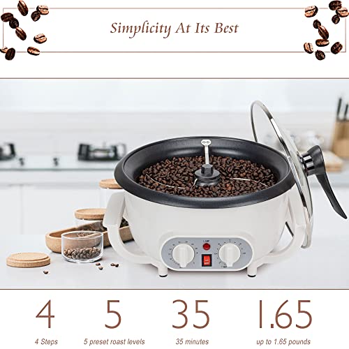 Improved Coffee Roasters For Home Use 110V, Household Coffee Roaster Machine With Timer, Large Batch Coffee Bean Roaster For Beginner Nut Peanut Chestnuts #TOP1