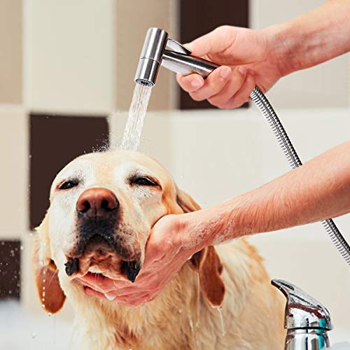 Handheld Bidet Sprayer for Toilet, Premium Stainless Steel Bathroom Toilet Sprayer Kit, Baby Cloth Diaper Sprayer with Complete Accessories, Wall or Toilet Mounted