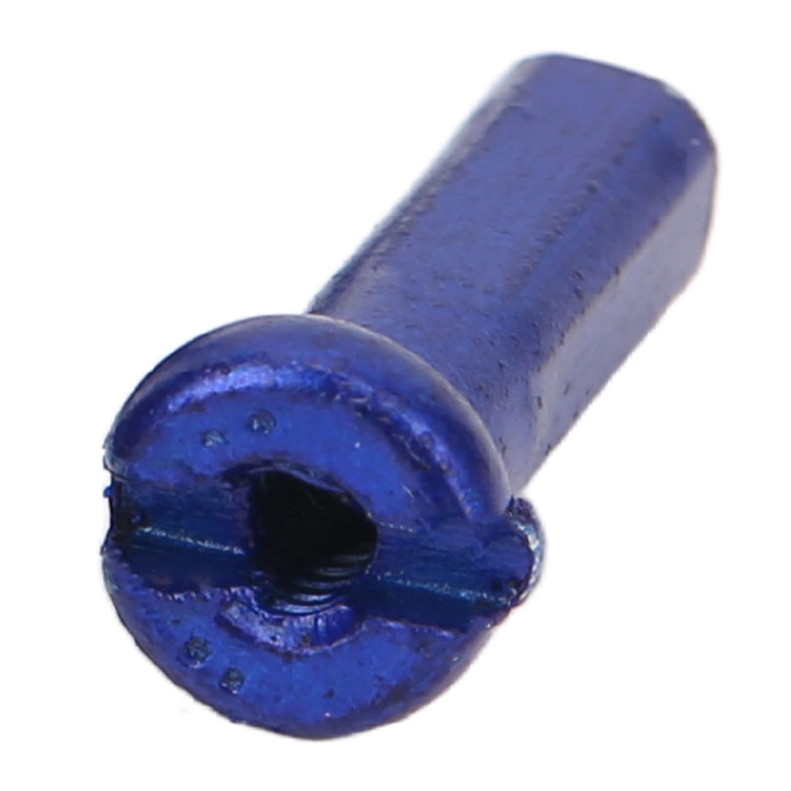 Koieam Bikes Spoke Caps,80pcs Bikes Spoke Hats Iron 14mm Mountain Road Cycling Spoke Nipples for 14G Spoke Wire (Blue)