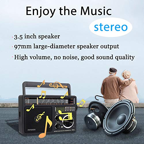 Retekess TR618 Tragbare Radio Batteriebetrieben, Kofferradio für Senioren, Weltempfänger AM FM SW, USB SD TF, Küche, für… - Image 5