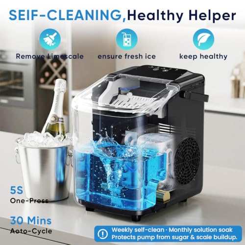 Image of NEWBULIG Ice Maker, Countertop Ice Machine with Handle