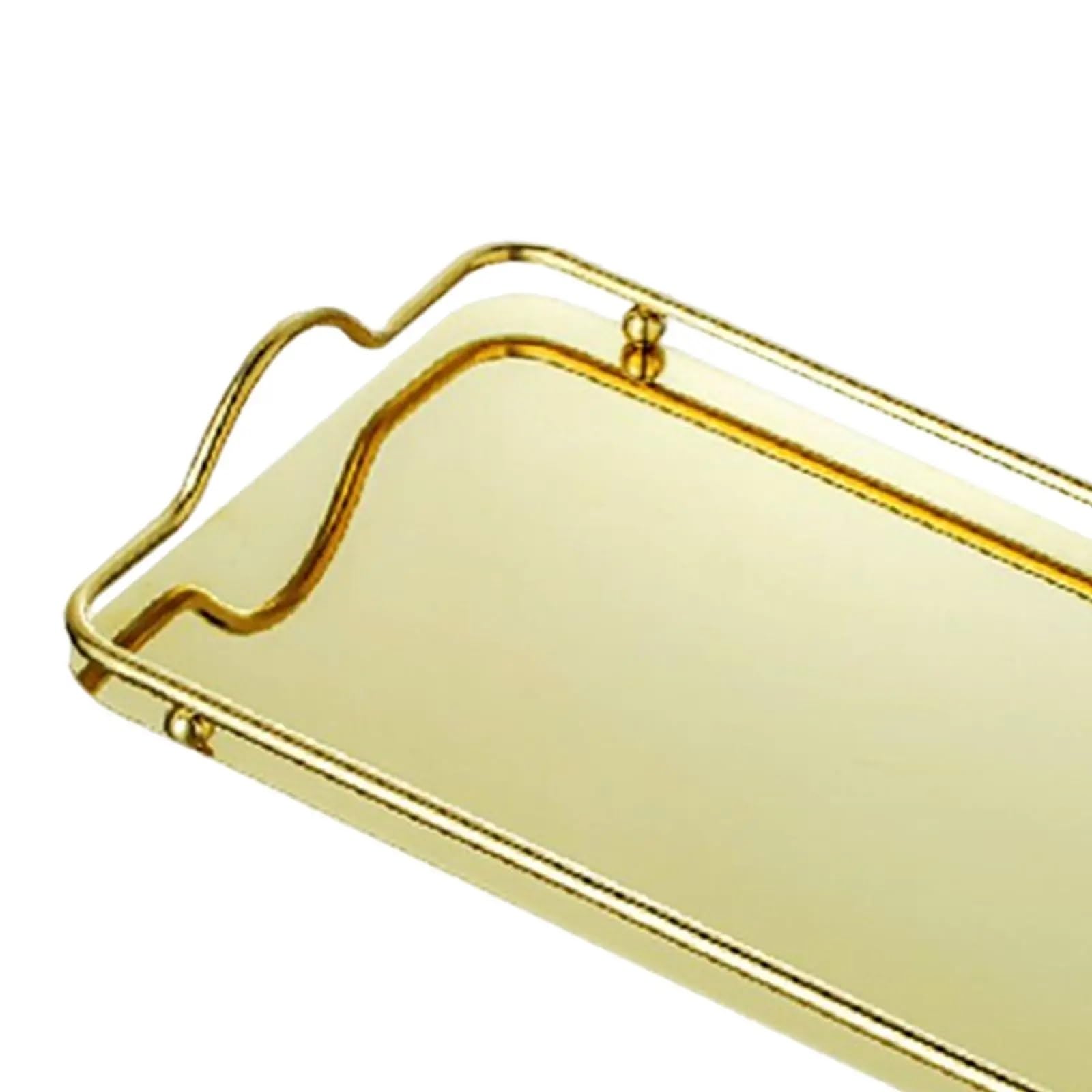 Bandeja Rectangular para Servir Frutas, decoración del hogar, postres, Dulces, Joyas, Bandeja para tocador, baño y hogar (Plata)