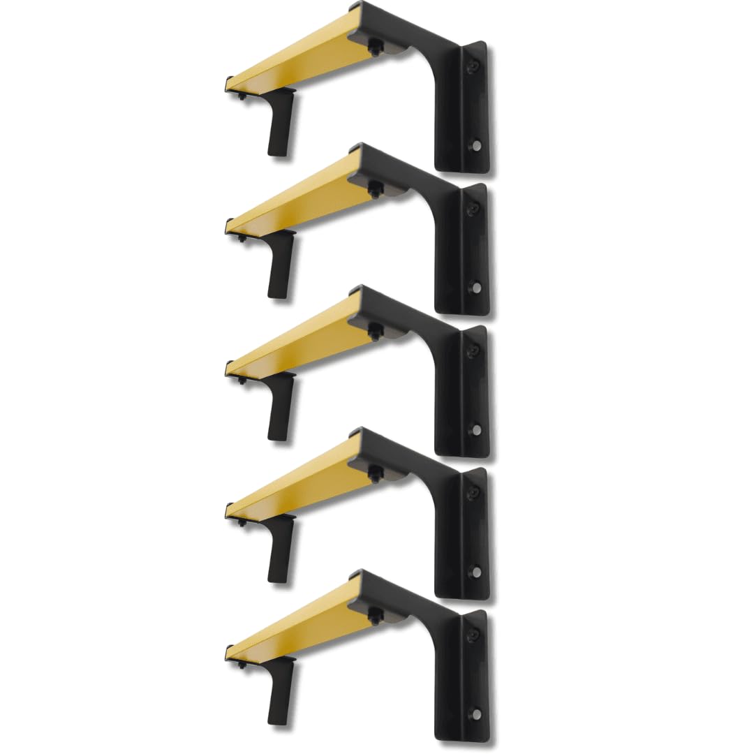 Conjunto de 5 Escalones de Escalada Montados en la Pared ISOP | Escalones Antideslizantes para Pared de Concreto | Escalera Duradera para Casa, Tanque o Pozo | Escalera de Peldaños de Acero Inoxidable