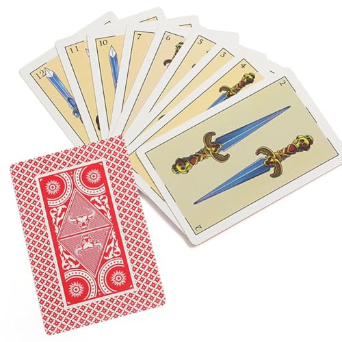 Kartenspiel, spanische Spielkarten, Waterproof Plastic Playing Cards, wasserdichte Spielkarten Pokerkarten für das Geschenkpartyspiel, Design Mit klassischer Karte, Spanisches Deck mit 50 Karten – Bild 5